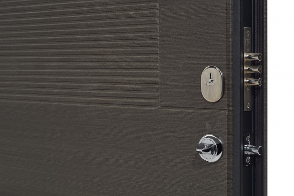 Двері вхідні Міністерство дверей Оптима 58 венге сірий горизонт 2050x960 мм праві