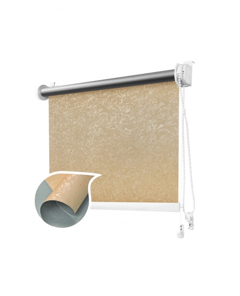 Ролета термо (blackout) Rollotex с фиксацией на струне Miracle 68x215 см бежевая 