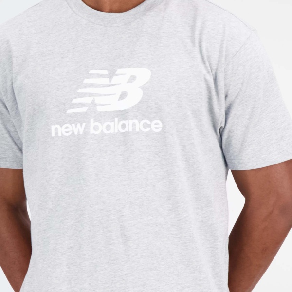 Футболка New Balance ESSENTIALS STACKED LOGO MT31541AG р.L сірий
