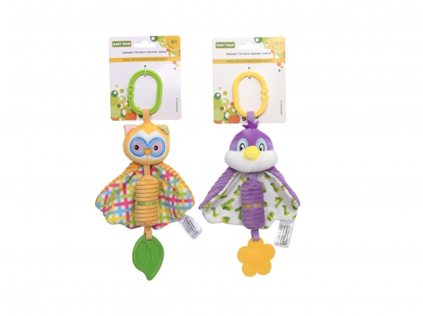 Іграшка-підвіска Baby Team з прорізувачем Пташки в асортименті 8521