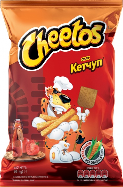 Снеки Cheetos Кукурудзяні палички зі смаком кетчупу 90 г