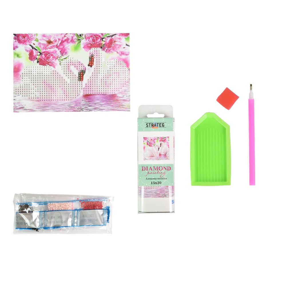 Алмазная мозаика 15х20 см в ассортименте Strateg