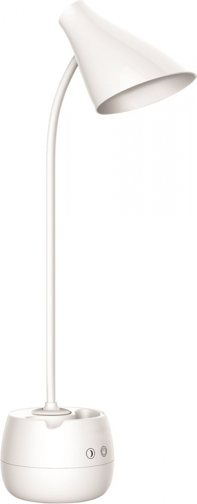 Настольная лампа аккумуляторная Luxel 7W 1200mAh USB, органайзер, ночник белый TL-10