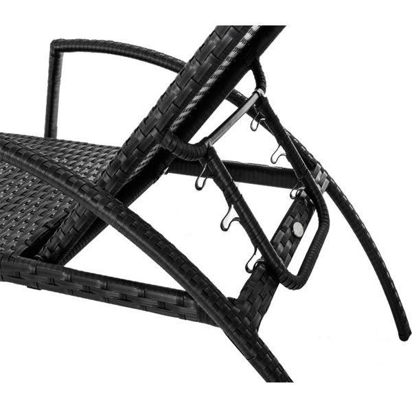 Шезлонг Bella Vita Каспія чорний 70x180 см 