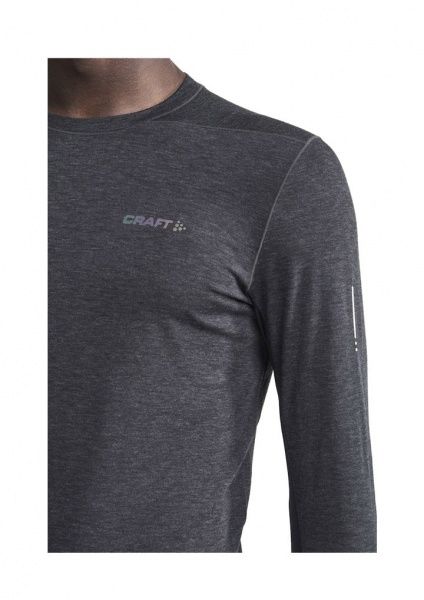 Термофутболка Craft SUBZ LS WOOL TEE M 1907712-998935 M чорний меланж
