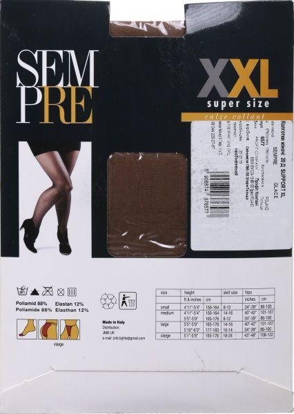 Колготки женские Sempre XXL 20 den glace р. XL загар 