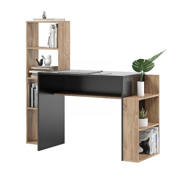 Стіл письмовий Вудус Густав графит/Дуб Канзас