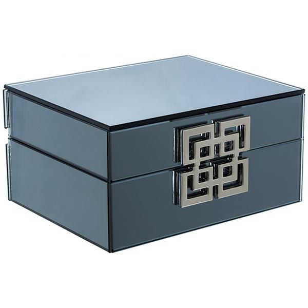 Сундук для украшений Синий 17x14 см