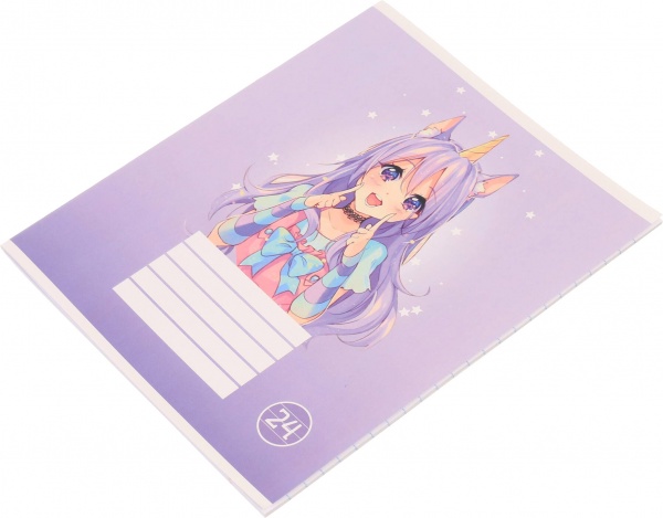 Тетрадь школьная Anime скоба 24 листов в линию Мечты сбываются