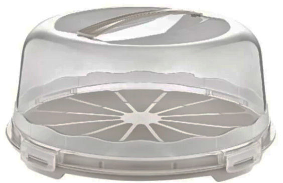 Тортовница 30306-9DN-cappuccino круглая Dunya Plastik