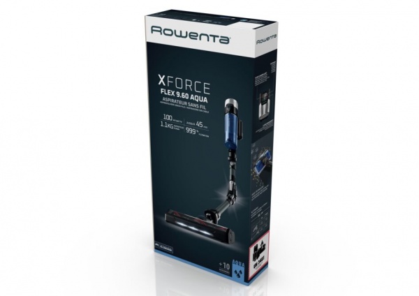 Пылесос аккумуляторный Rowenta X-Force 9.6 Aqua Animal RH20C7WO black/blue 