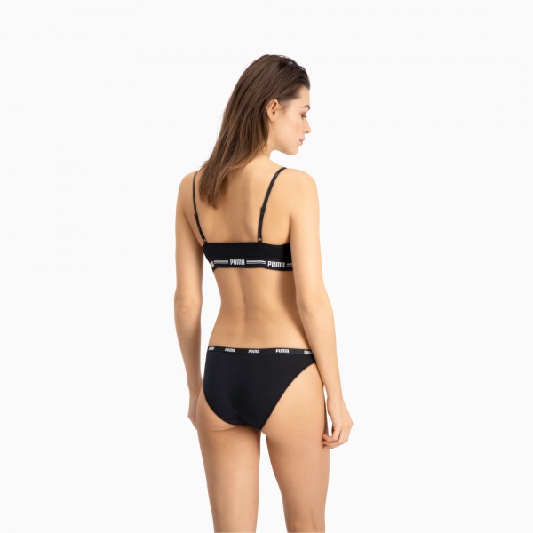 Трусы Puma PUMA WOMEN BIKINI 2P PACK BLACK 90785103 M черный