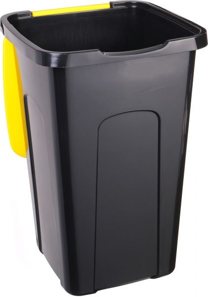 Контейнер для мусора Keeeper 365x370x555 мм 50 л черный с желтым 905217