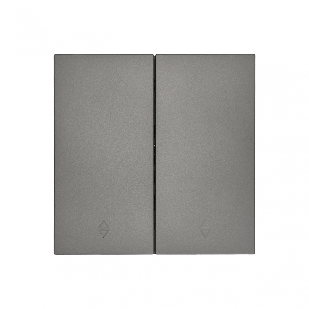 Выключатель проходной двухклавишный HausMark INO без подсветки серый WS-2G-EU-Gray