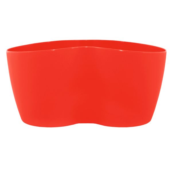 Горщик пластиковий Алеана Кактусник на 2 рослини фігурний 0,9л червоний (113052) 