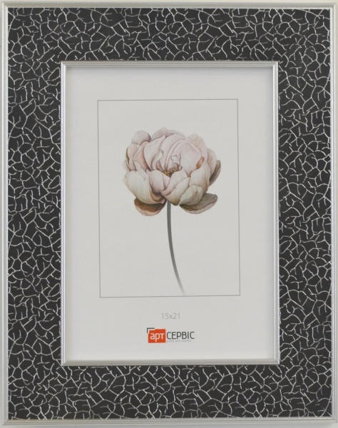 Рамка для фото Арт-Сервіс ЭА-01831 1 фото 15x21 см черный с серебряным 