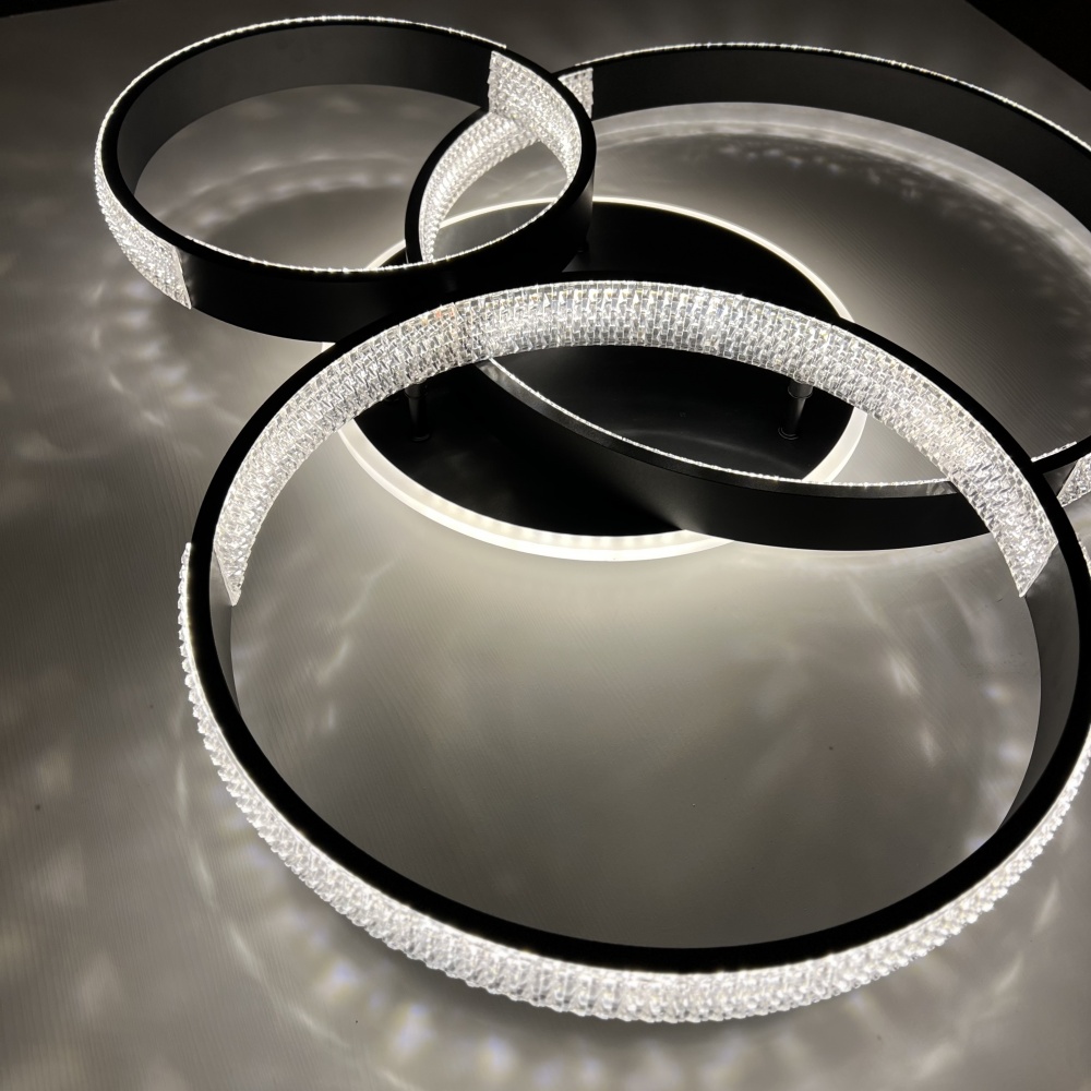 Люстра світлодіодна Luminaria 100 Вт LED-модуль чорний AKRILIKA ROUND 100W 4R BLACK