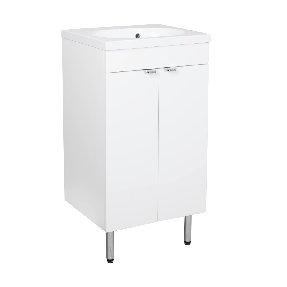 Тумба RIO білий мат з умивальником Status 44 см