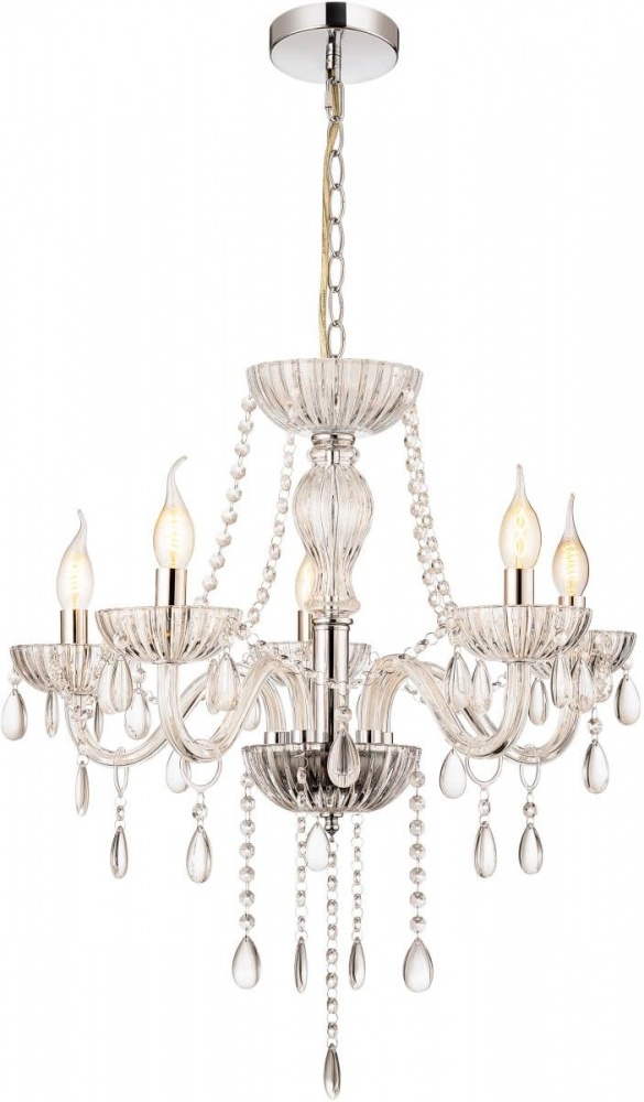 Люстра Sensio CASSIOPEIA 5x40 Вт E14 прозорий/хром ALG-SL-98405-05