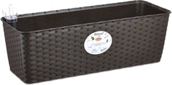 Ящик балконний Stefanplast Natural прямокутний 9,2л коричневий (73851) 
