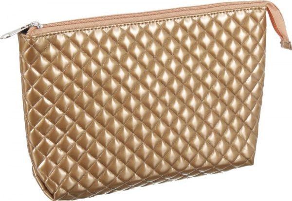 Косметичка лакированная золотой 