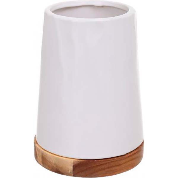 Ваза керамическая белая Sevilla 17х12х12 см