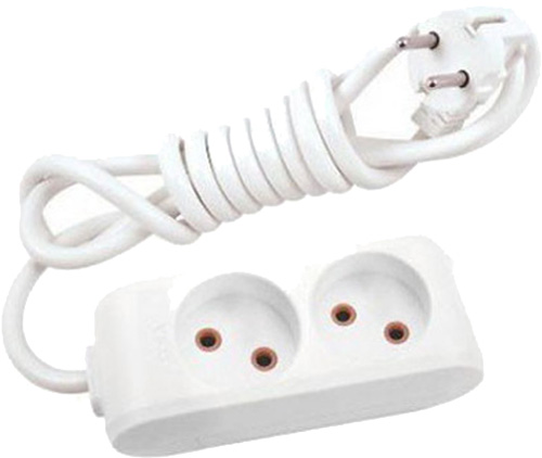 Удлинитель Viko 16 А 230 В без заземления 2 гн. белый 3 м 90112203