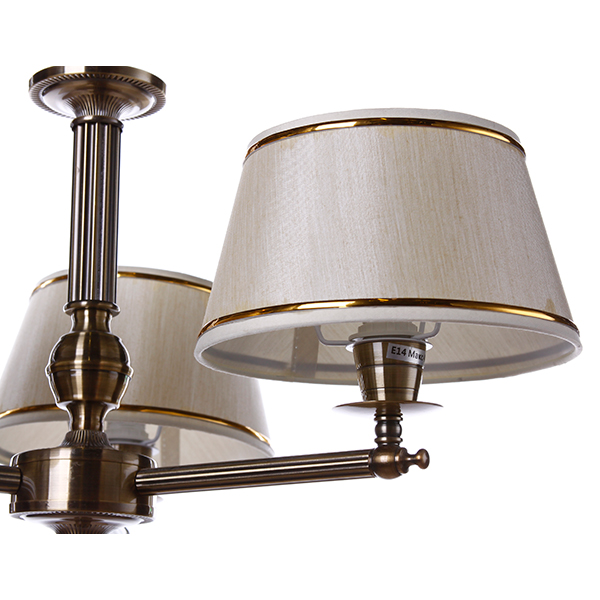 Люстра подвесная Геотон НСБ 01-3х60-903 Октавия-143 3xE14 бронзовый 