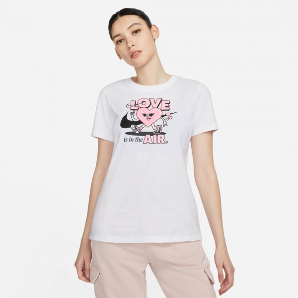 Футболка Nike W NSW TEE SS VDAY DN5878-100 р.M білий