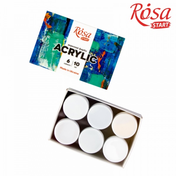 Акрил для декору Color 6 x 10 мл Rosa Start