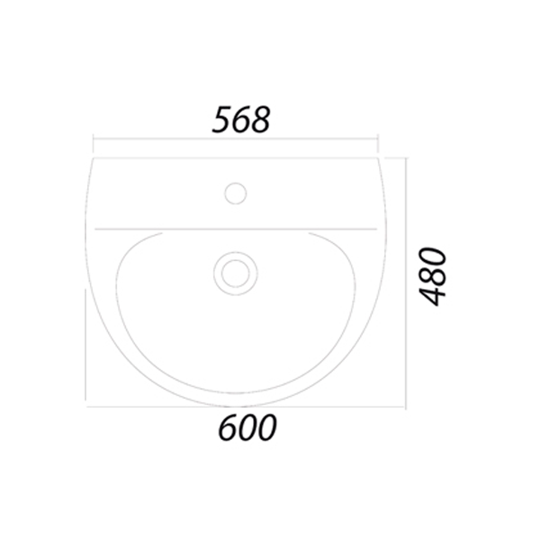 Умывальник Colombo Лотос 60 см
