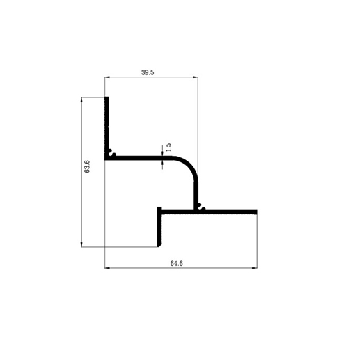 Профиль теневого шв АЛЮПРО ПАС-3856 RAL-9016 мат 3м