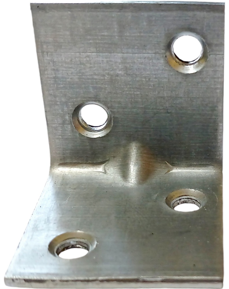 Кутник перфорований рівносторонній 30x30x30 мм 2 мм білий цинк