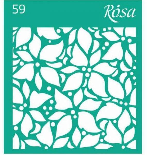 Трафарет многоразовый самоклеящий №59 серия Новый год 90х100 мм Rosa Talent