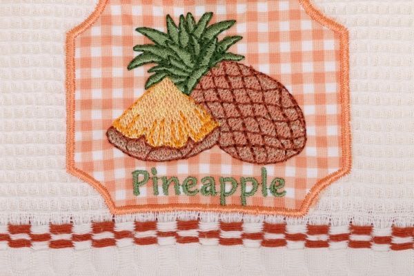 Набор полотенец кухонных Ананас 2 шт. 45x70 см белый с желтым Home Line 