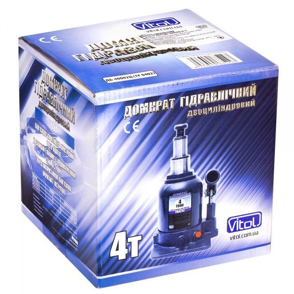 Домкрат гидравлический Vitol 2-штоковый TF0402 4 т