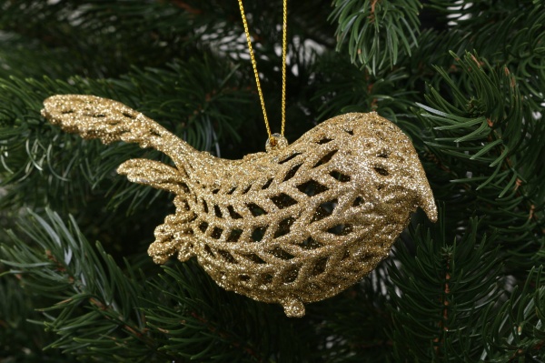 Декоративная подвеска Птичка 6x15 см HF20Y5-01 золотой