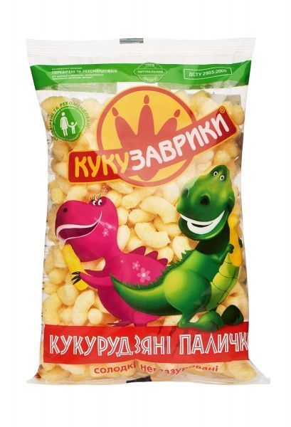 Палочки кукурузные ТМ Кукузаврики неглазурированные 150 г