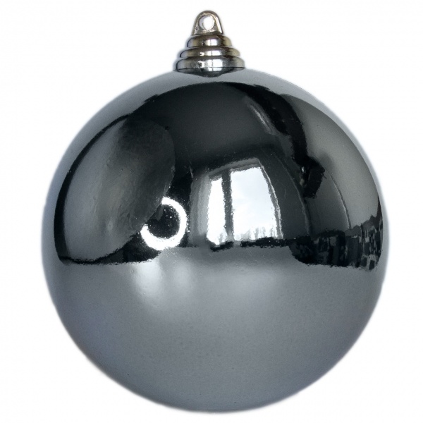Куля новорічна Девілон 12 см 250782 сірий