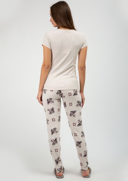 Пижама женская Roksana 1001/16149 р. 2XL бежевый с рисунком 