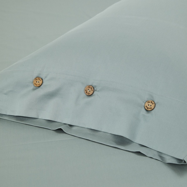 Комплект постільної білизни Solid сімейний зелений La Nuit 