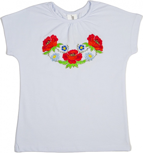 Вишиванка для дівчаток Luna Kids Маки р.146 білий 