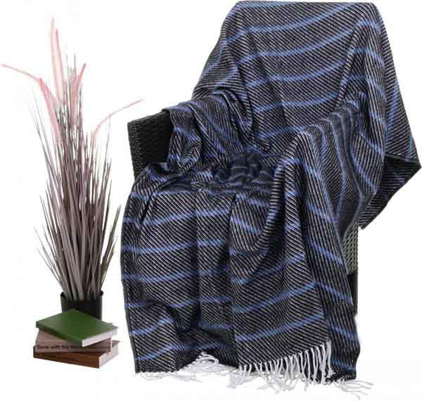 Плед Саккура 140x200 см синий Lanavitta 