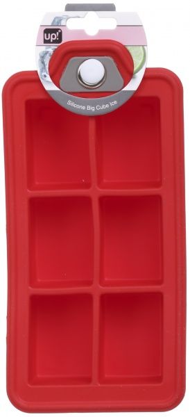 Форма для льоду велика, 21х10,3х4,6 см, червона UP! (Underprice)