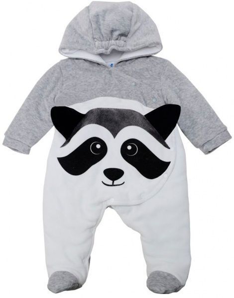 Комбінезон Minikin Єнот р.74 білий із сірим 1816904 