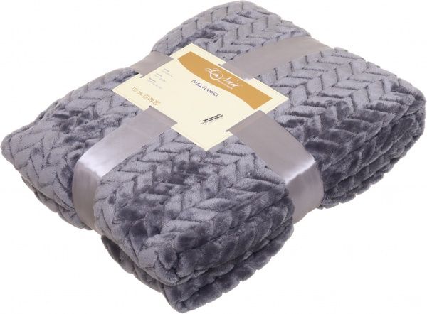 Плед Flannel Plush 160x200 см графіт La Nuit 