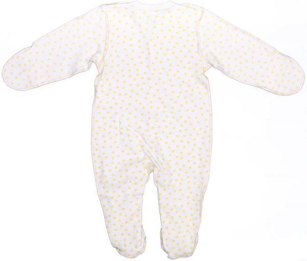 Комбинезон детский Bambinelli желтая звезда р.62 белый с рисунком 