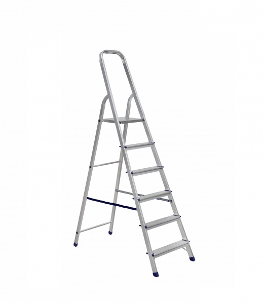 Драбина-стрем’янка Техпром алюмінієва матова 6-ти ступінчаста АМТ 706