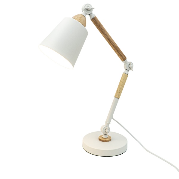 Настільна лампа Altalusse 1x40 Вт E27 білий INL-5049T-01 White & Natural 