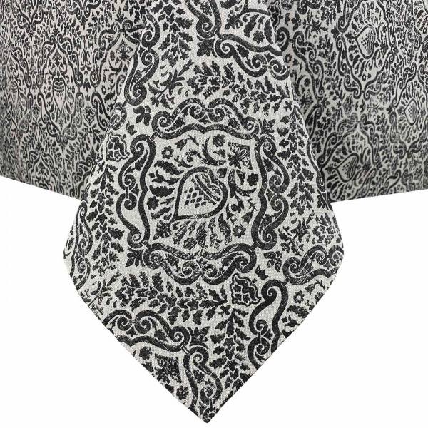 Скатерть PERLA Вензель графит 110x133 см La Nuit 